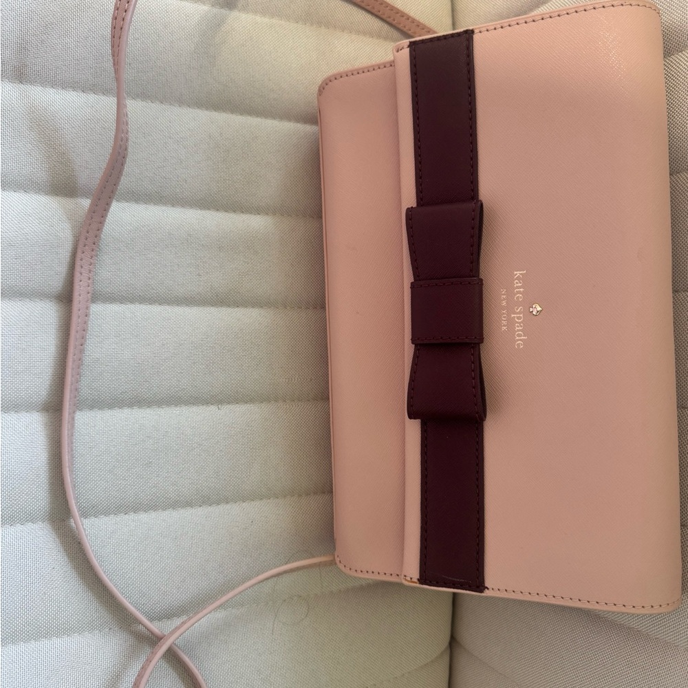 Kate Spade Blush Pink and Deep Purple Crossbody Bag